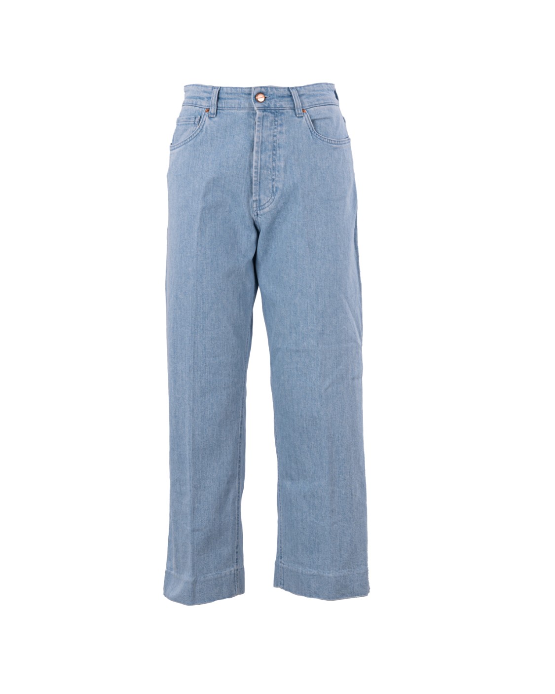 shop DON THE FULLER  Jeans: Don The Fuller denim "Stoccarda".
Vestibilità ampia e corta.
Lavaggio azzurro.
Abbottonatura con bottoni dorati, targhetta in pelle rosa, puntino rosa.
Composizione: 98% cotone organico 2% elastan riciclato.
Made in Italy.. STOCCARDA DTF-D number 2579679